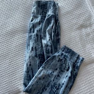 Blue printed athletic joggers